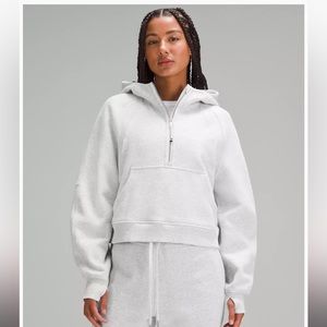 Lululemon light gray half zip hoodie - size XS/S - worn once perfect condition
